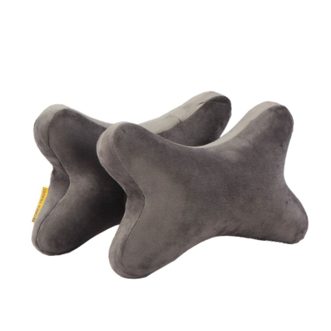 Orka Travel Memory Foam Super Soft Car Neck (Pack of 2, Grey)